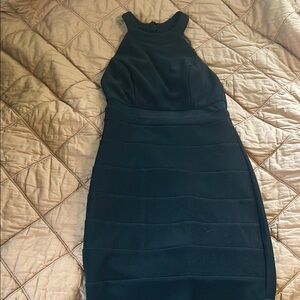 Black Sleeveless Halter Bodycon Dress